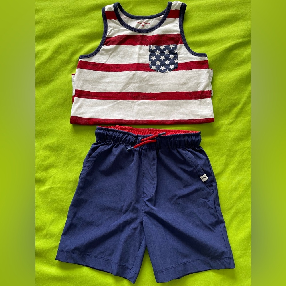 Tommy Bahama 2pc Patriotic Shirt and Shorts Set